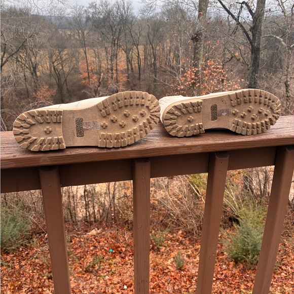 Blowfish Tan fabric Lace-Up Combat Boots - Picture 4 of 5